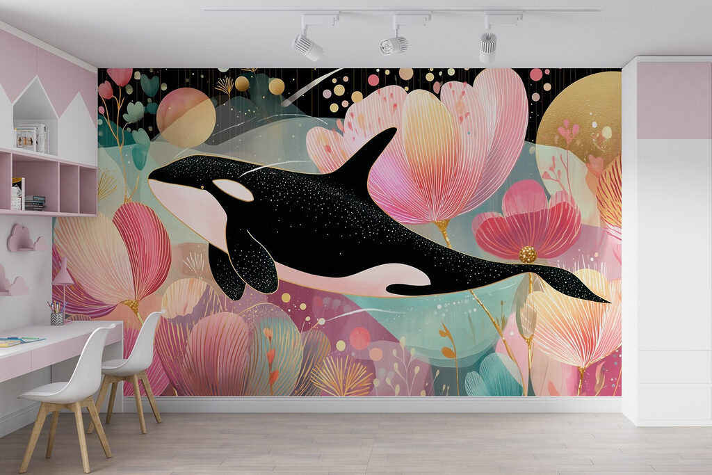 Whale swimming in the water