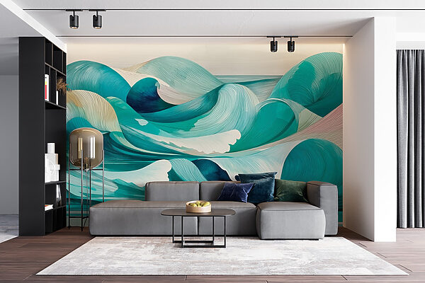 Carta da parati Carta da parati Grandi onde nell'oceano (COD: w09078)