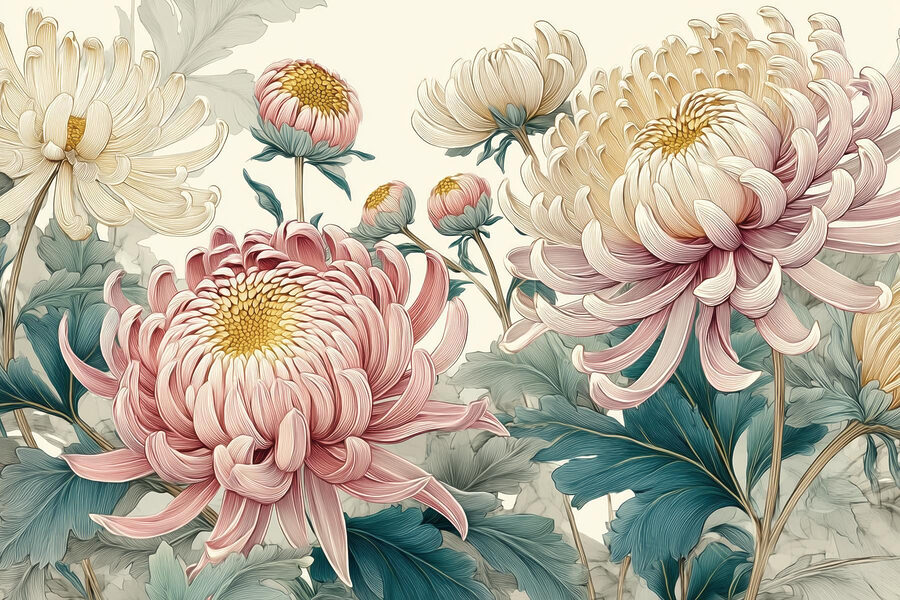 Eleganti fioriture in tenui colori pastello