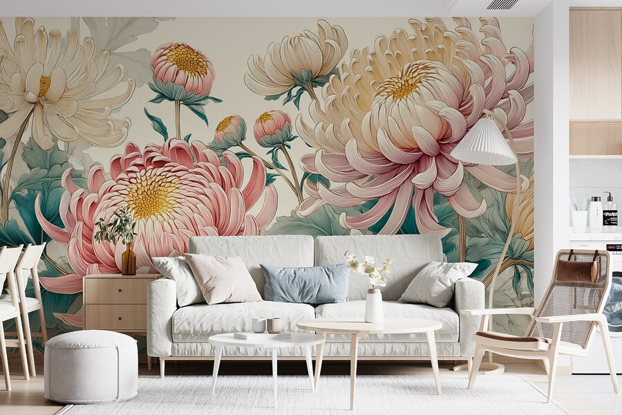 Eleganti fioriture in tenui colori pastello