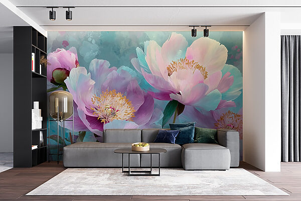 Delicate blooms in soft pastel hues