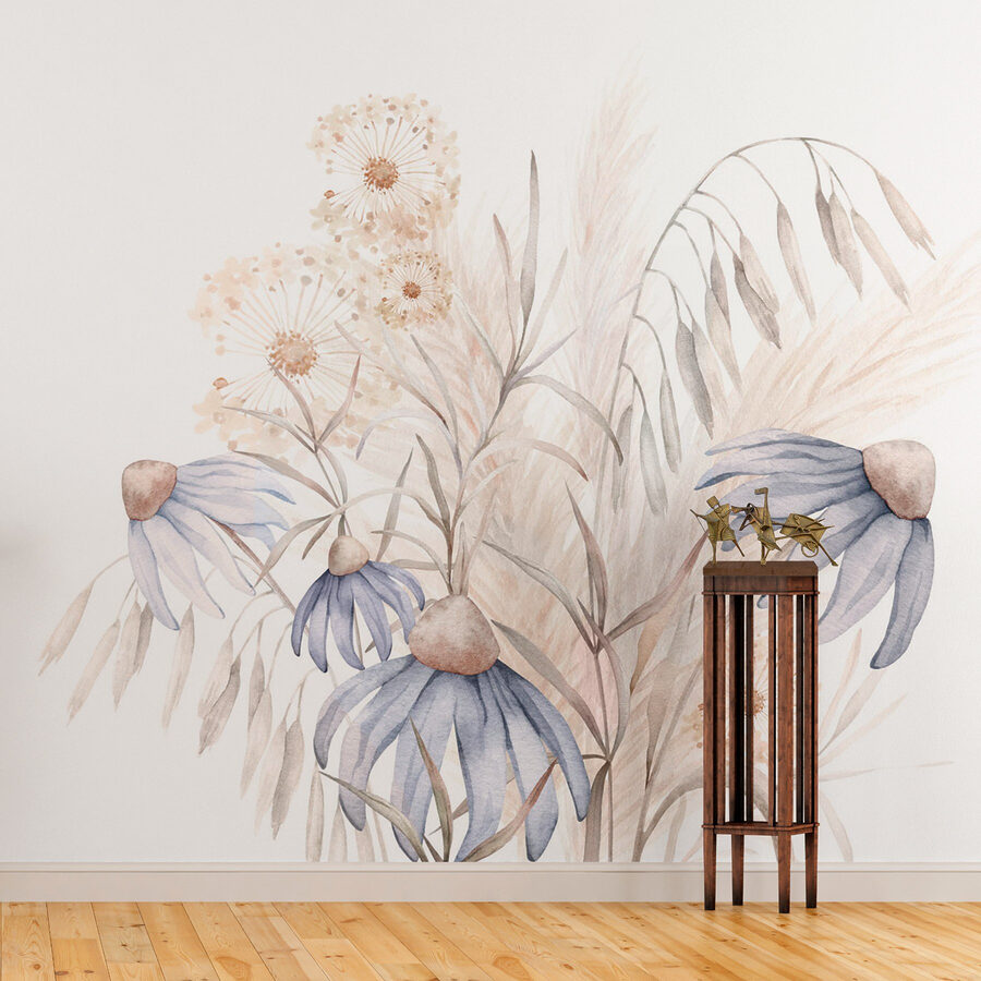 Acquerello di fiori e piante