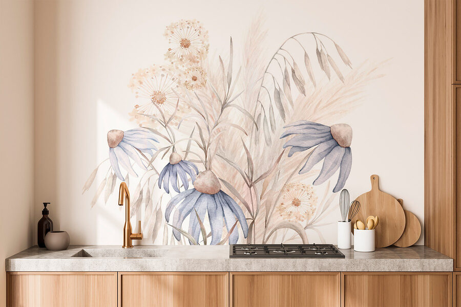 Acquerello di fiori e piante