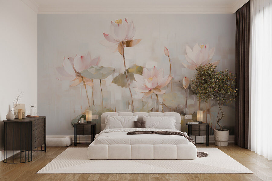 Pittura di fiori e foglie