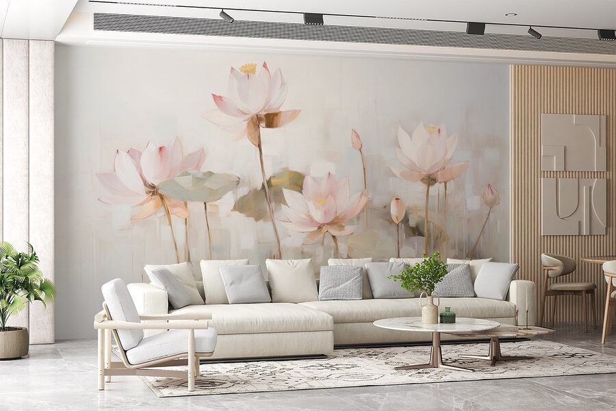 Pittura di fiori e foglie
