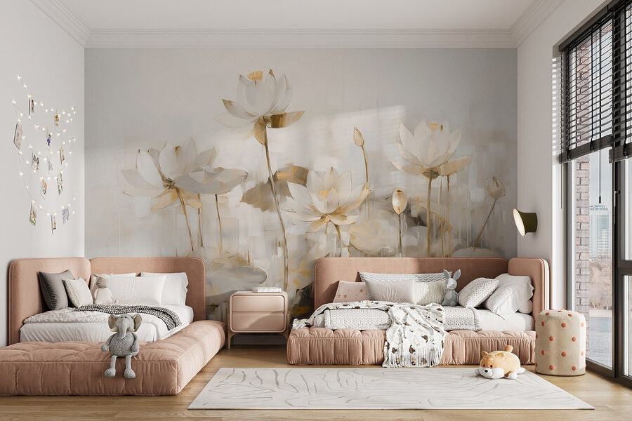 Pittura di fiori bianchi