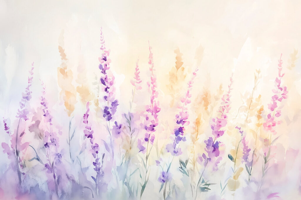 Pittura di fiori in un campo Pittura di fiori in un campo