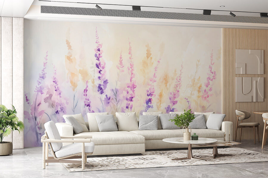 Pittura di fiori in un campo