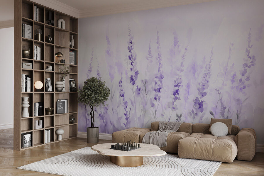 Pittura di fiori viola