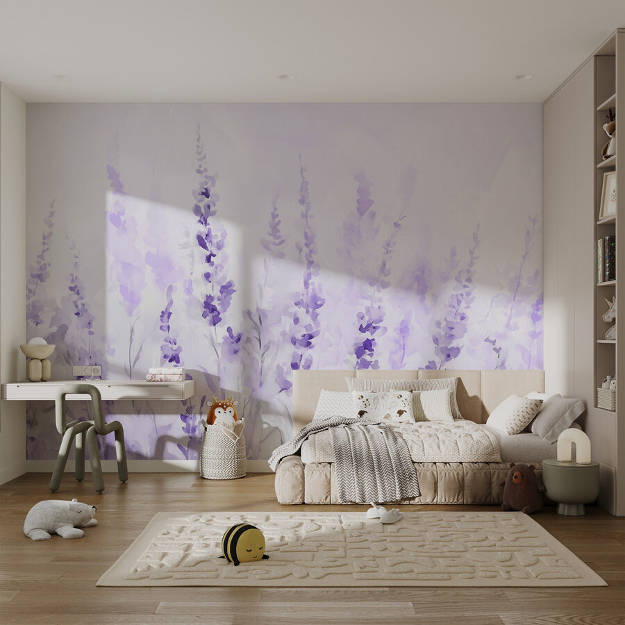 Pittura di fiori viola