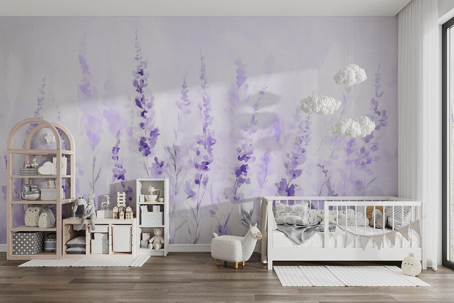 Pittura di fiori viola