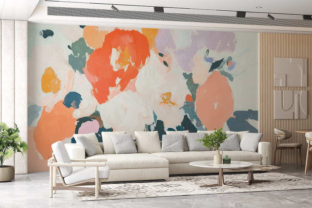 Painting of flowers with different colors