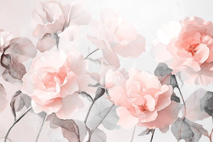 Gruppo di fiori rosa