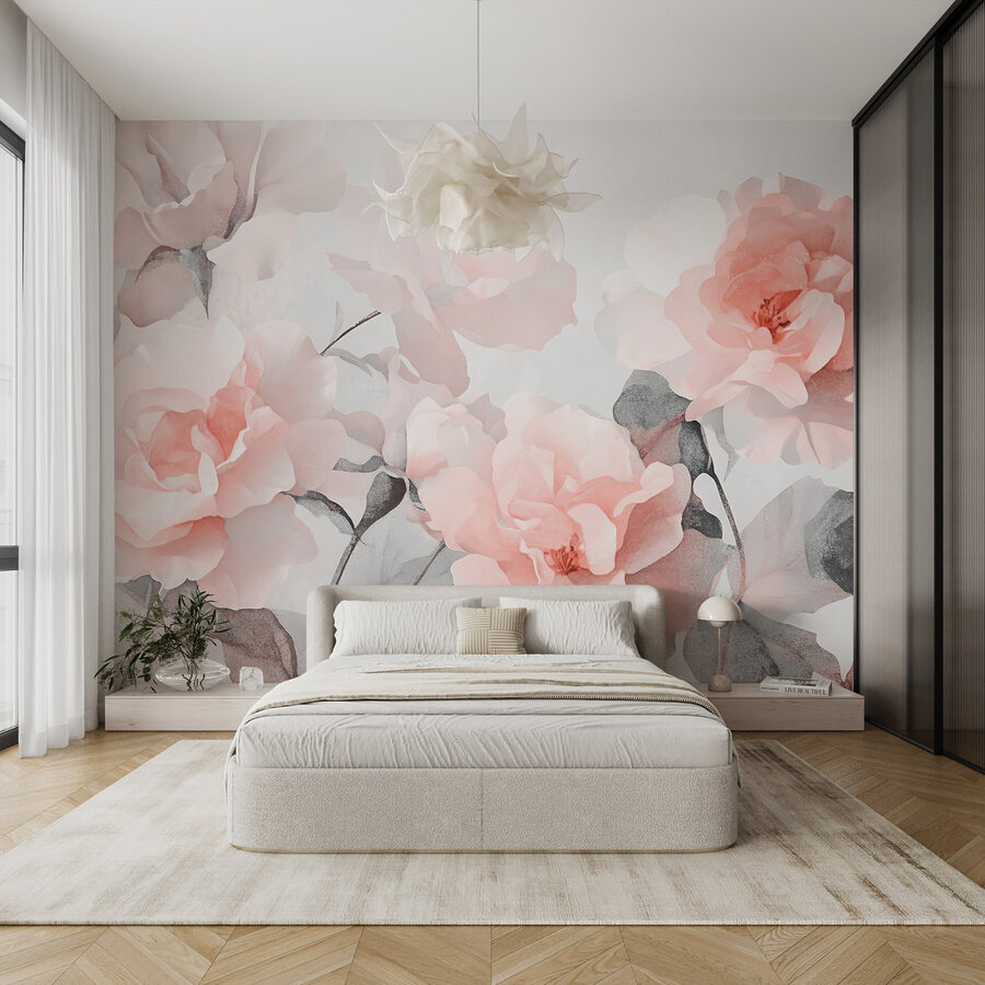 Gruppo di fiori rosa