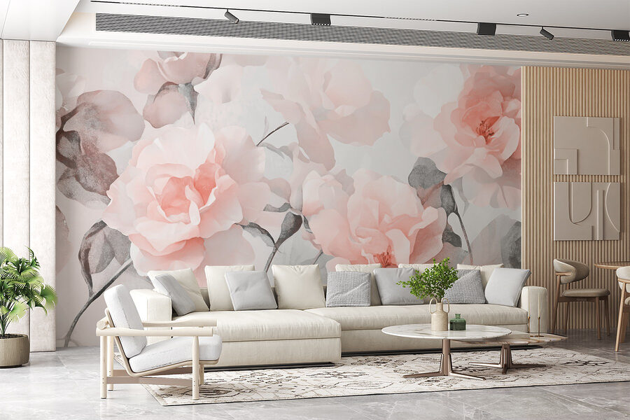 Gruppo di fiori rosa
