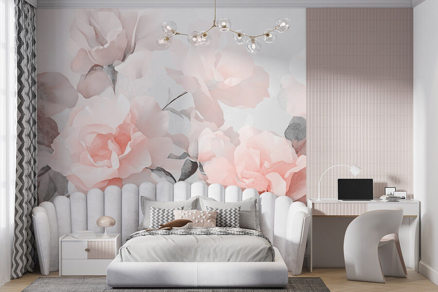 Gruppo di fiori rosa
