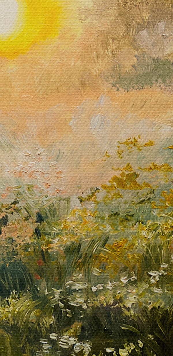 Painting of a field of flowers Painting of a field of flowers