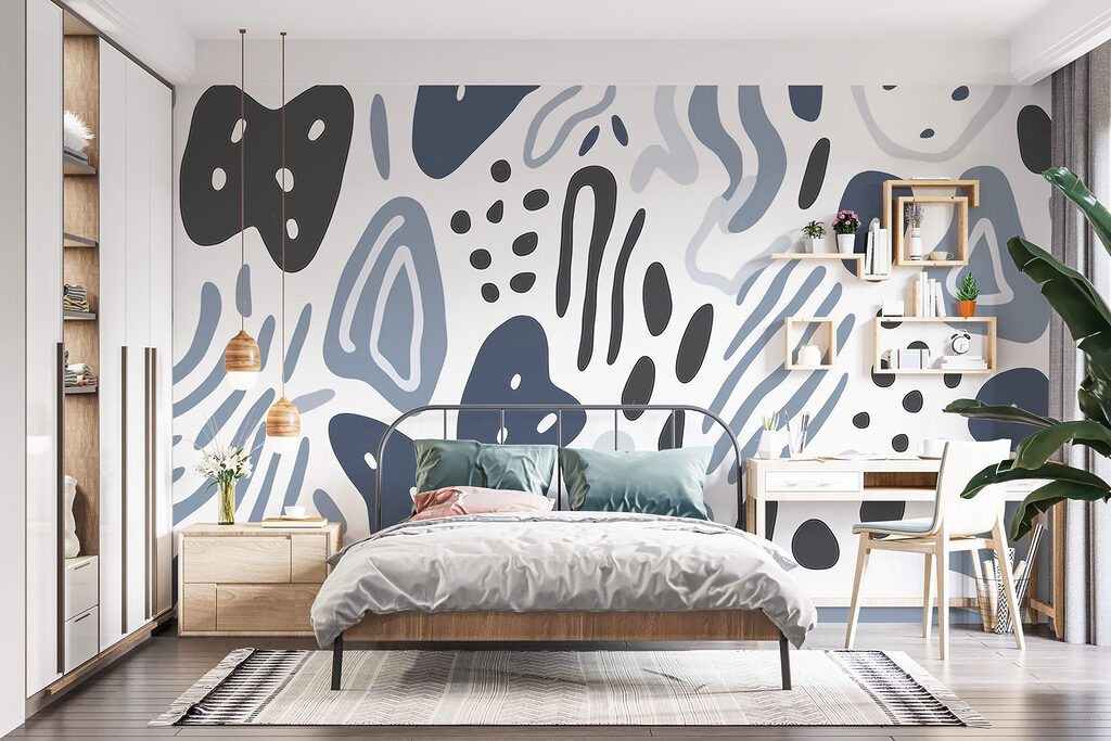 Pattern of different shapes and colors