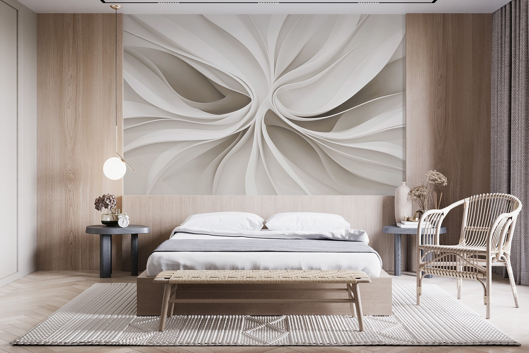 White swirly pattern