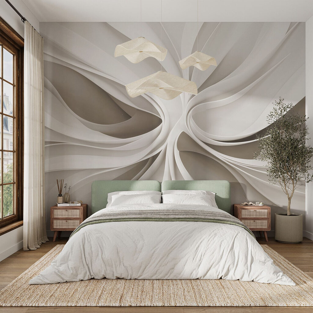 White swirly pattern