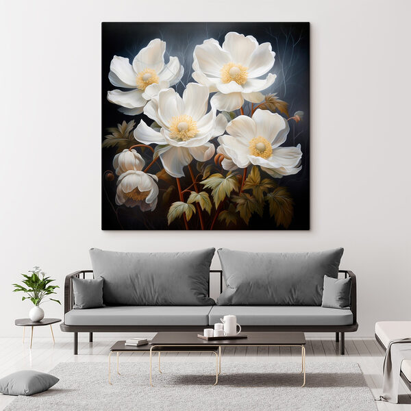 Dipinto di fiori bianchi Quadri Dipinto di fiori bianchi