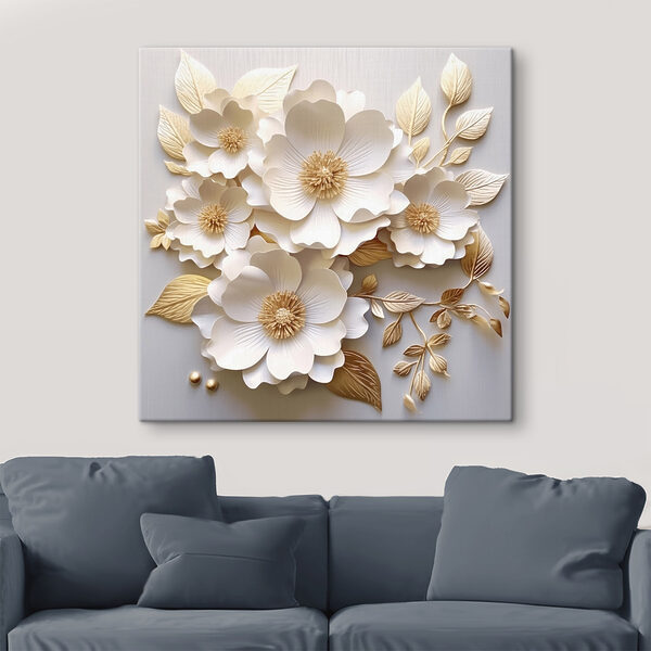 Elegante composizione floreale dai toni tenui Quadri Elegante composizione floreale dai toni tenui