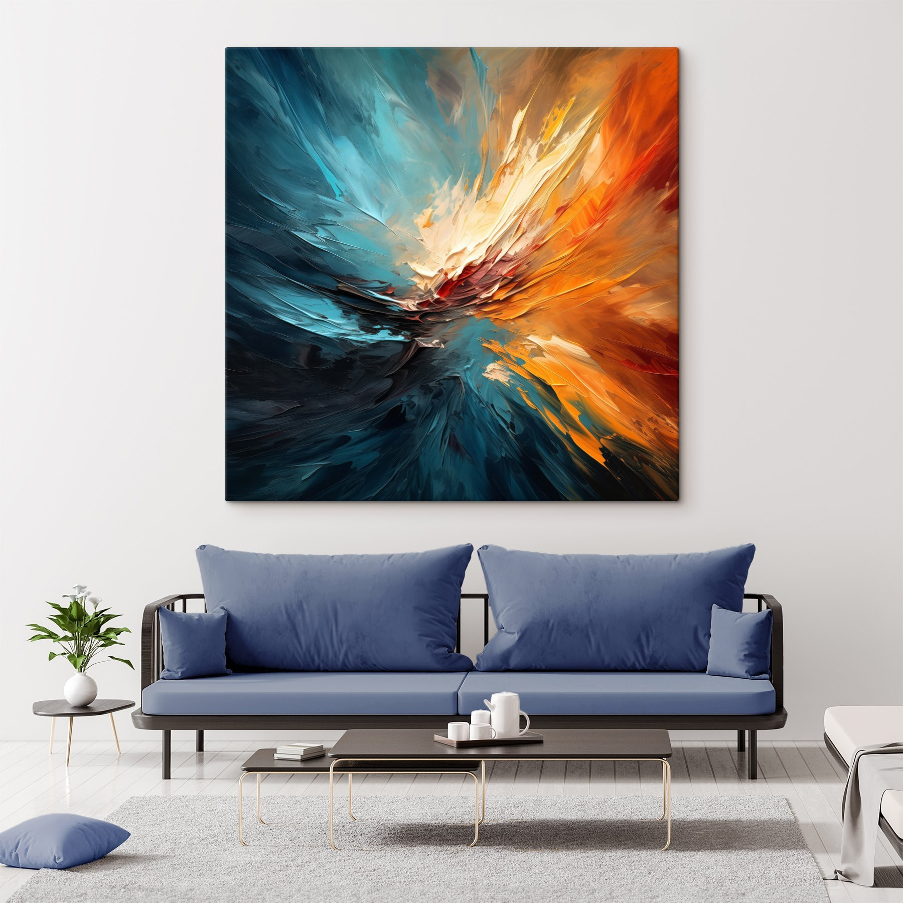 Colorful painting of a swirl