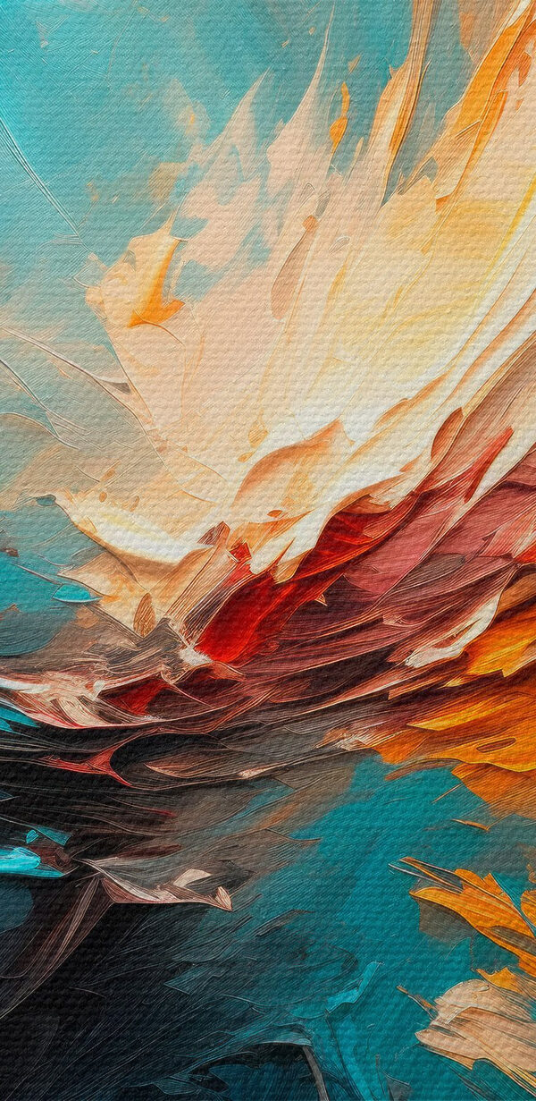 Colorful painting of a swirl