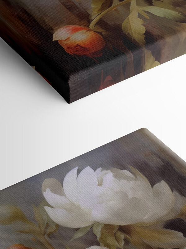 Painting of white flowers Painting of white flowers