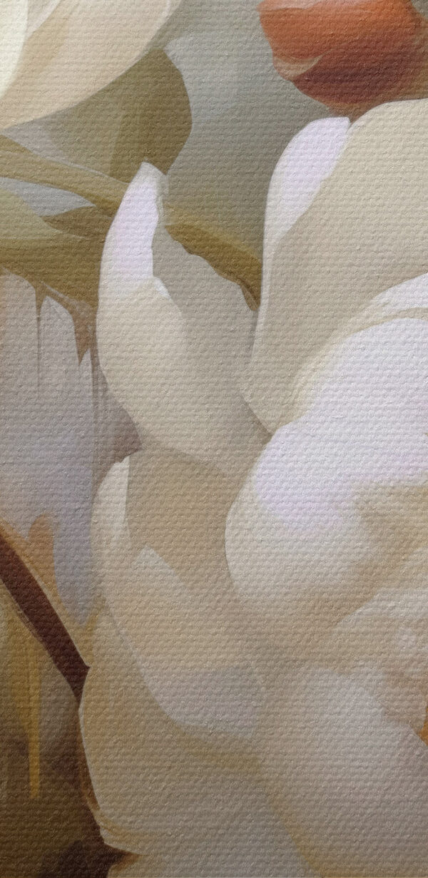 Painting of white flowers Painting of white flowers