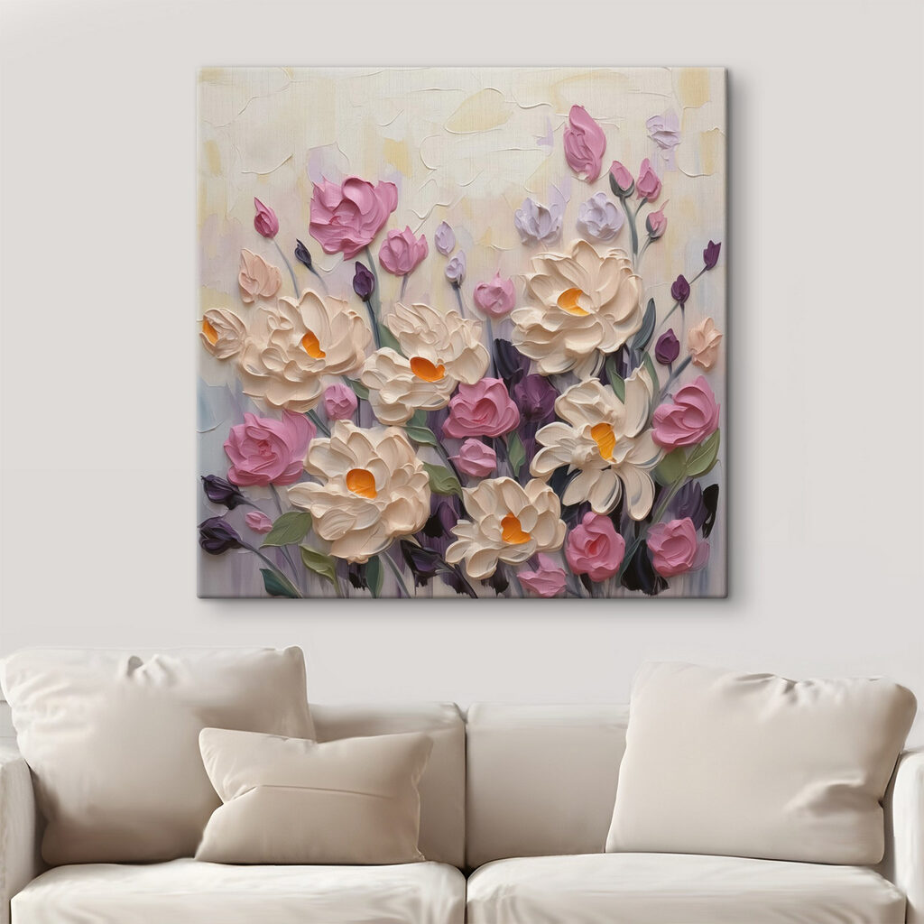 Painting of flowers and leaves Painting of flowers and leaves