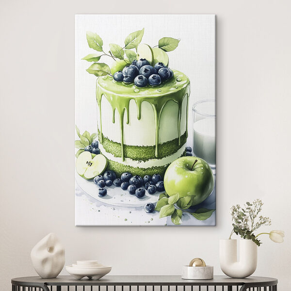 Quadri Quadri Torta con glassa verde e mele (COD: s44304)