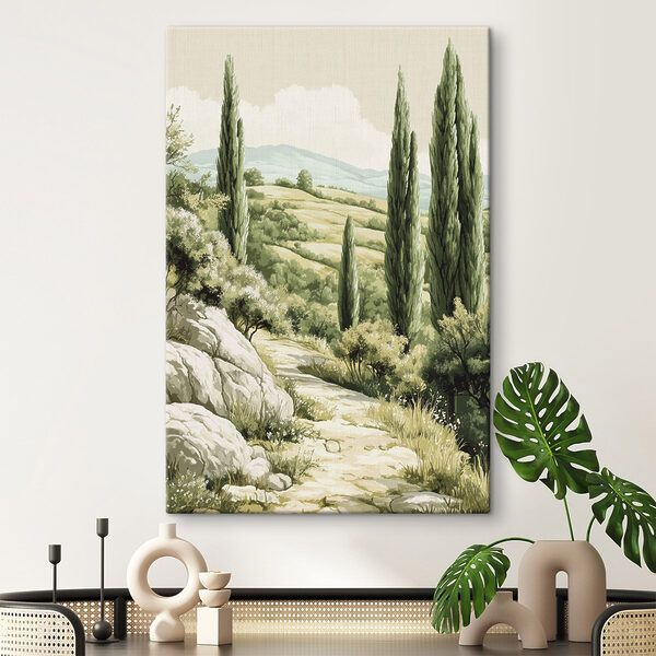 Paesaggio con alberi e colline Quadri Paesaggio con alberi e colline