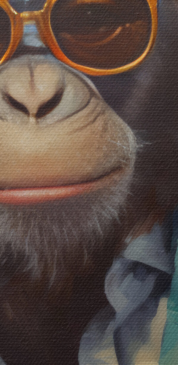 A monkey wearing sunglasses and a suit A monkey wearing sunglasses and a suit