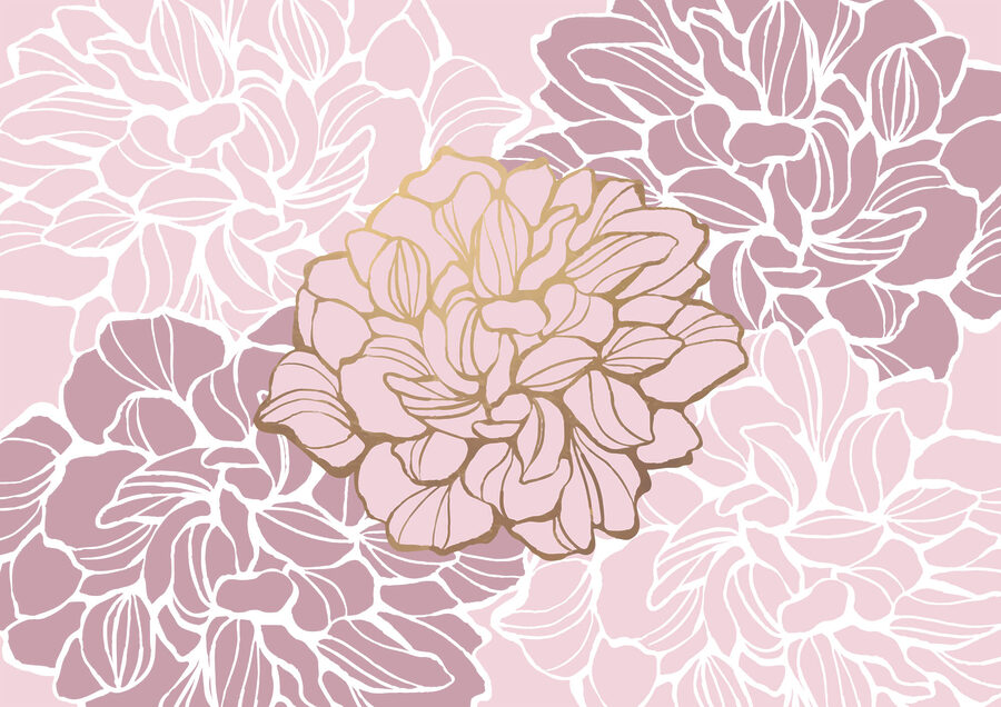 Fiore rosa e bianco