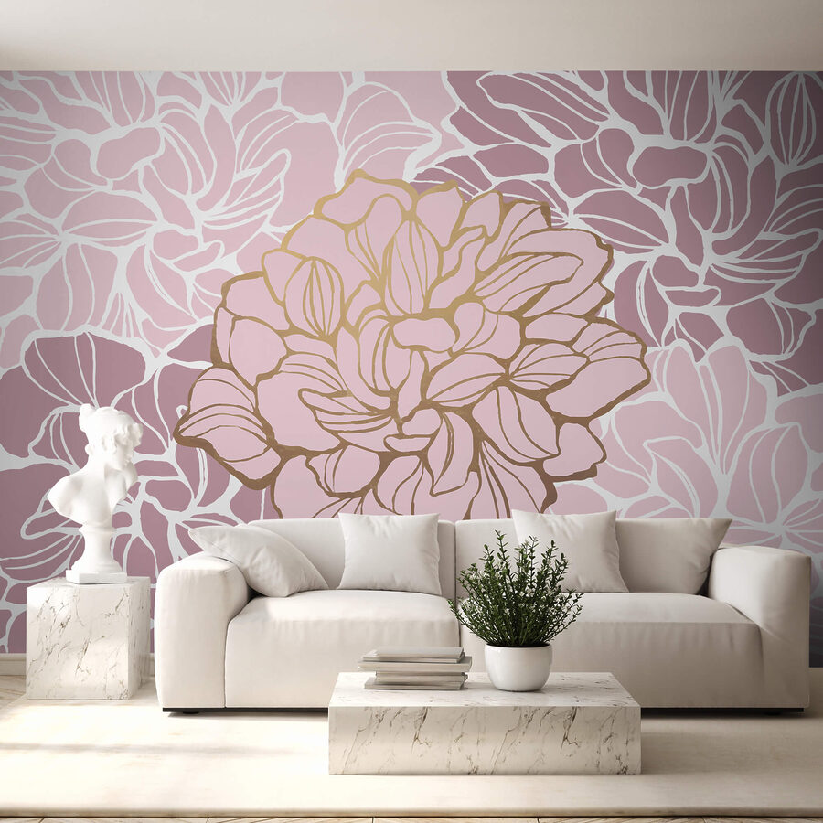 Fiore rosa e bianco