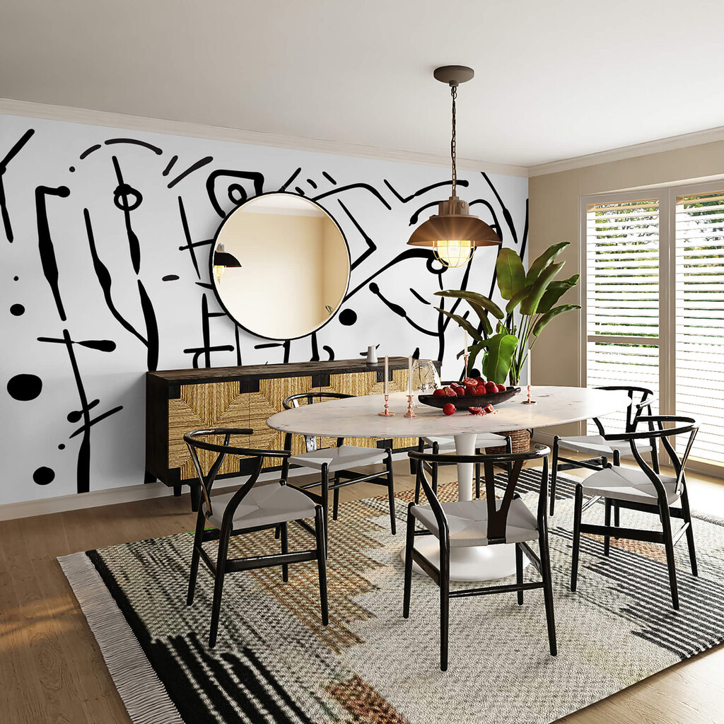Disegno in bianco e nero di un gruppo di persone Disegno in bianco e nero di un gruppo di persone