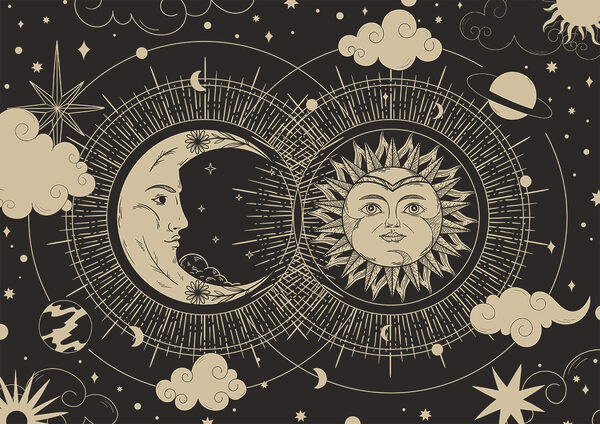 Sole e luna nel cielo Sole e luna nel cielo