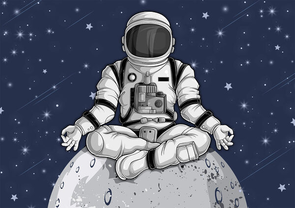 Un astronauta seduto sulla luna Un astronauta seduto sulla luna