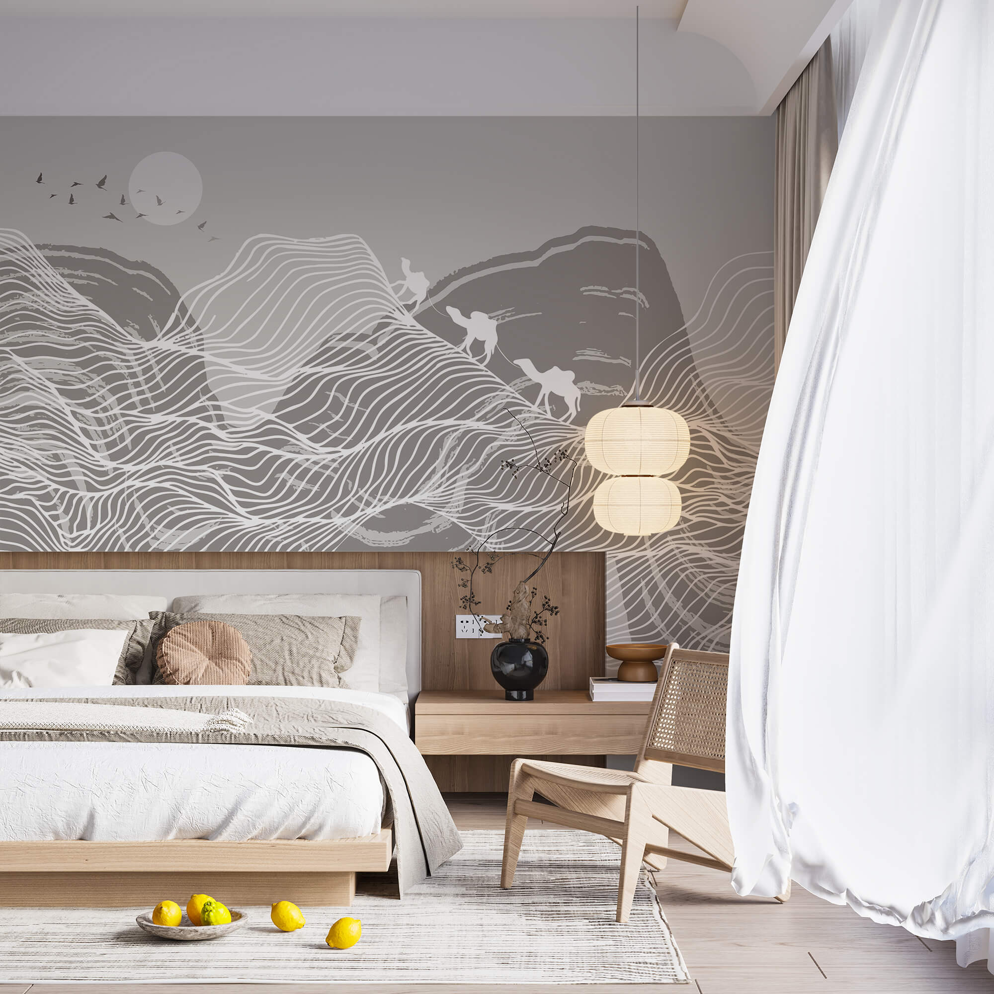 Linee bianche su sfondo grigio