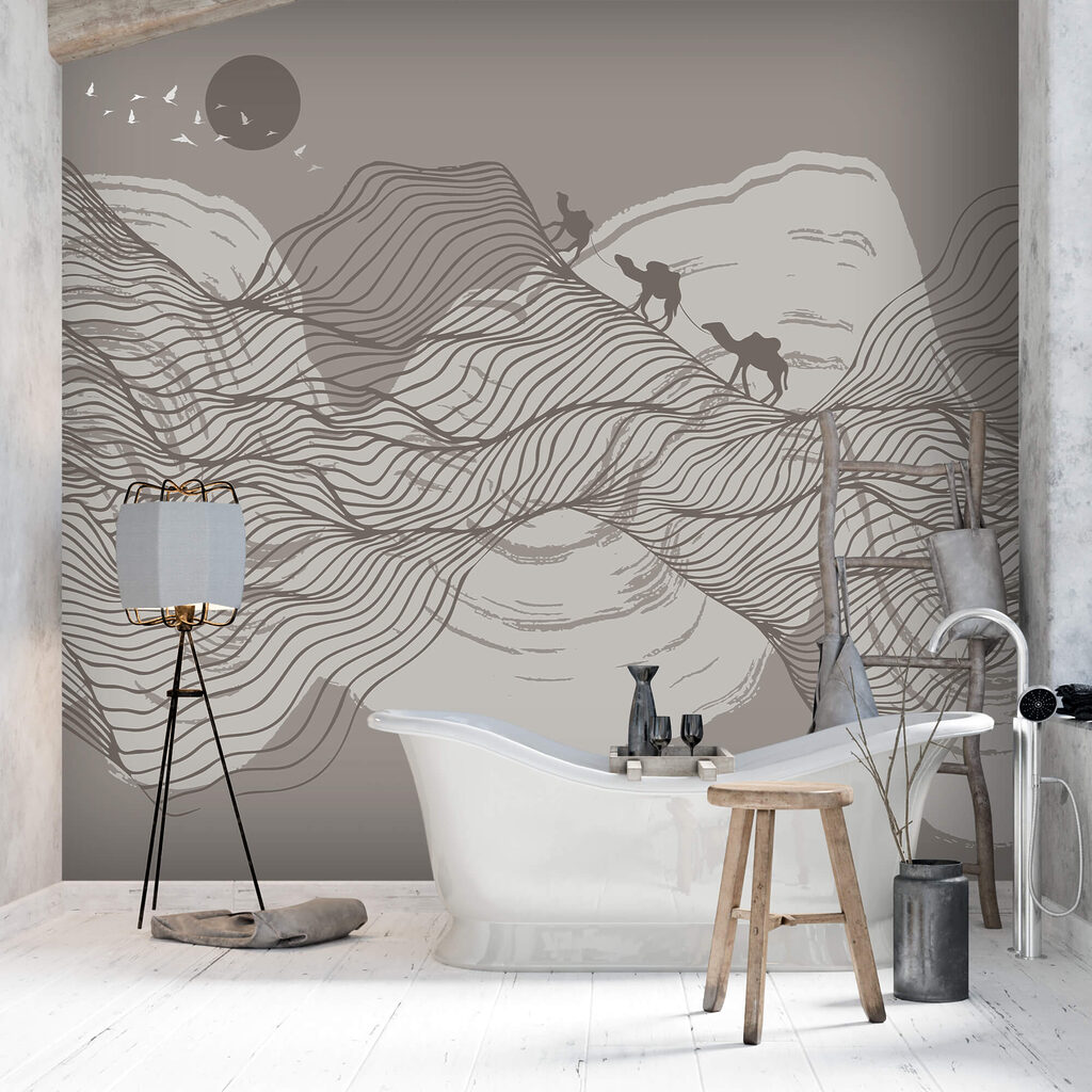 Disegno di un paesaggio desertico