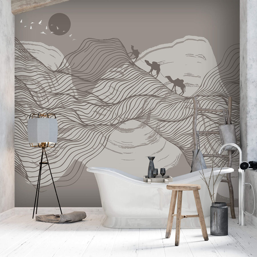 Disegno di un paesaggio desertico