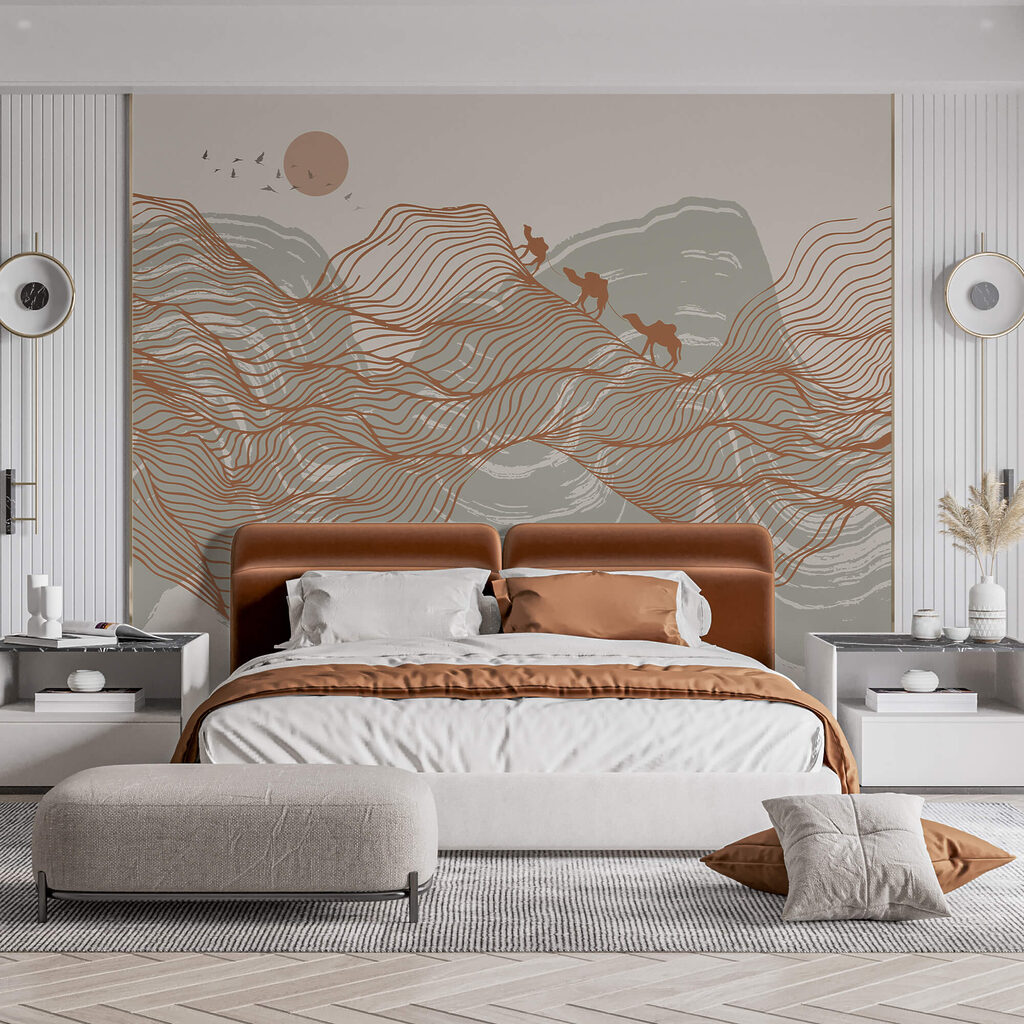 Disegno di un paesaggio desertico