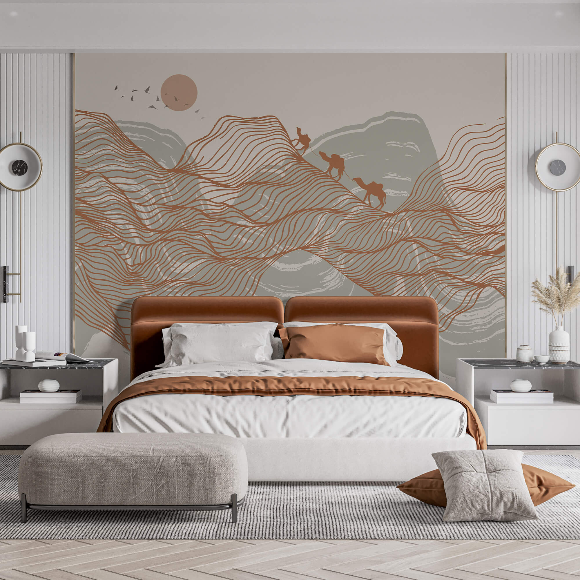 Disegno di un paesaggio desertico