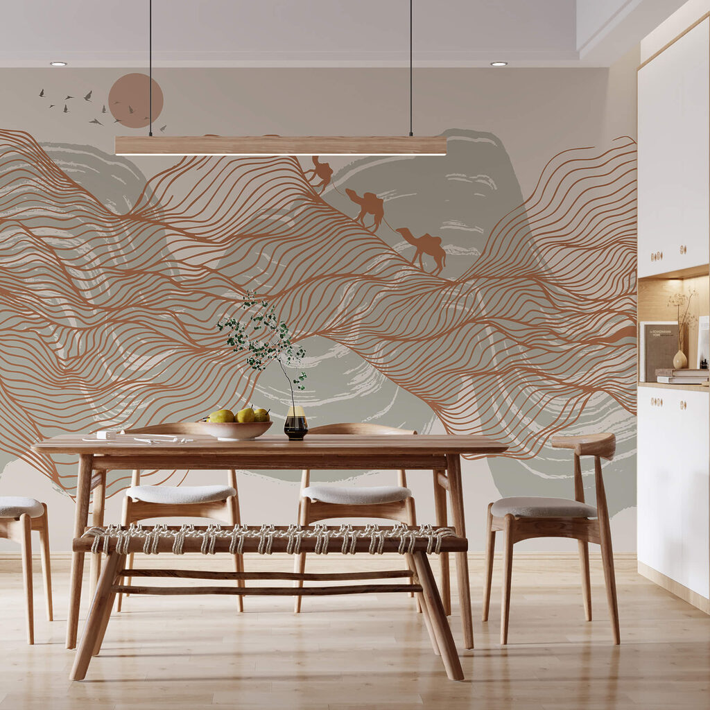 Disegno di un paesaggio desertico