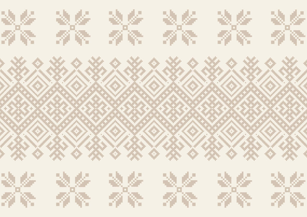 Pattern di forme geometriche e fiori Pattern di forme geometriche e fiori