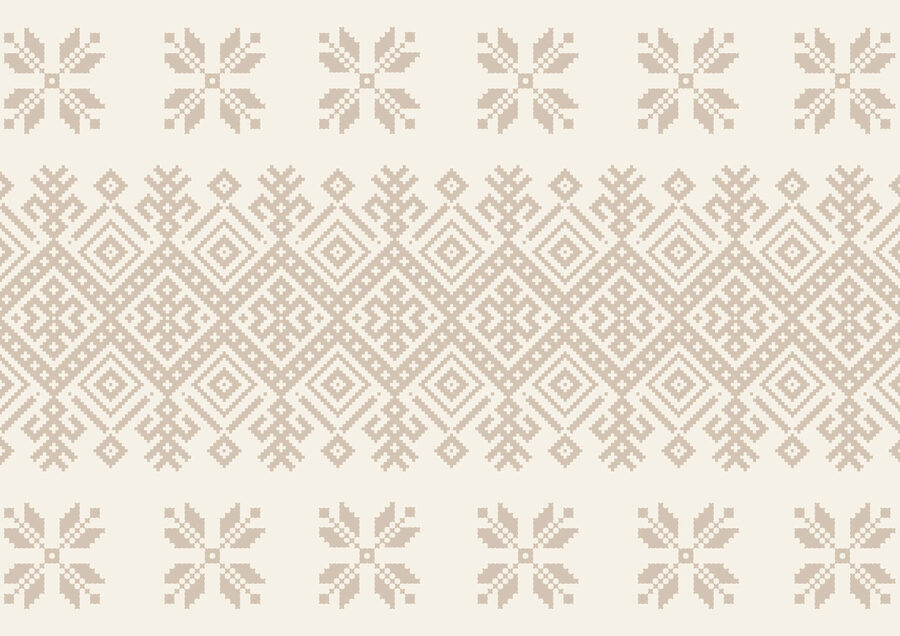 Pattern di forme geometriche e fiori