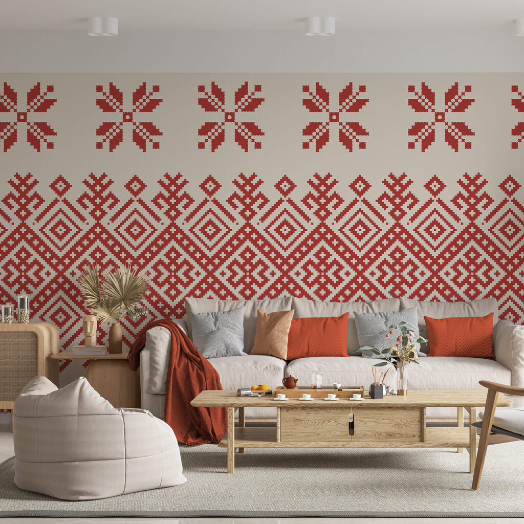 Motivo rosso e bianco Motivo rosso e bianco