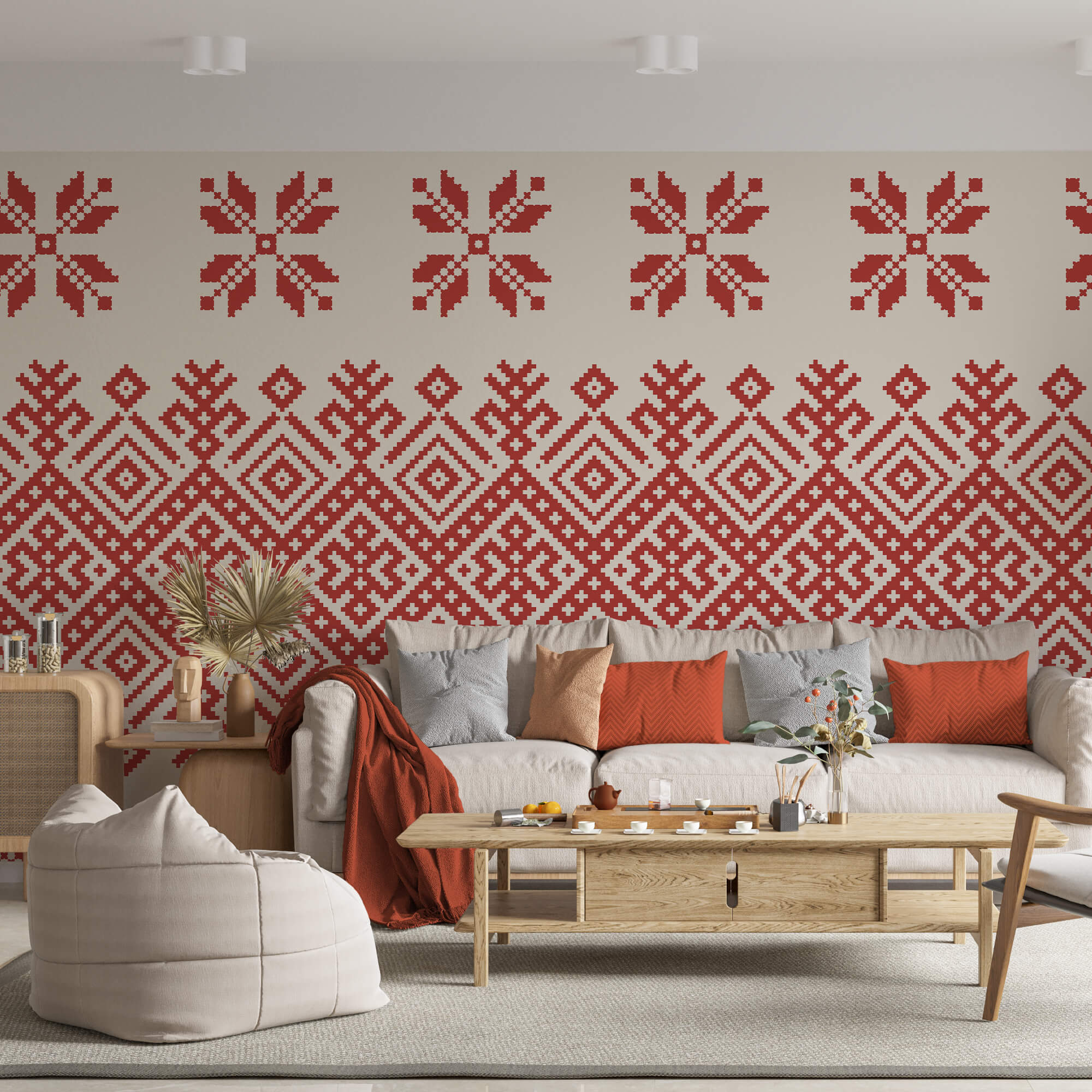 Motivo rosso e bianco Motivo rosso e bianco