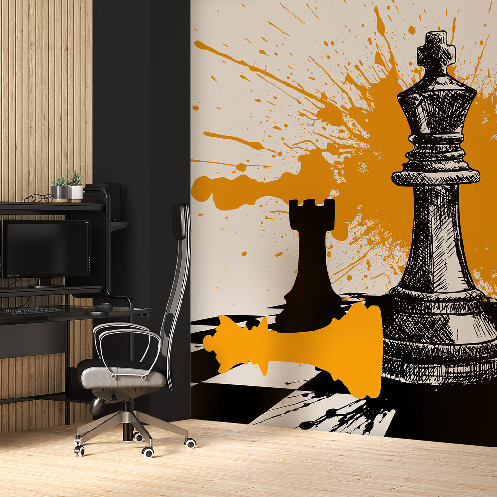 Pezzi di scacchi bianchi e neri